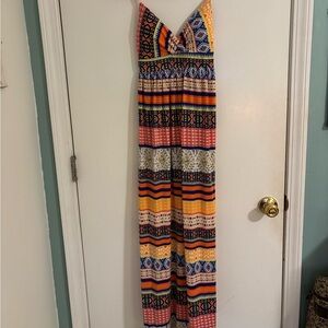 Vibrant Multicolor Maxi Dress
